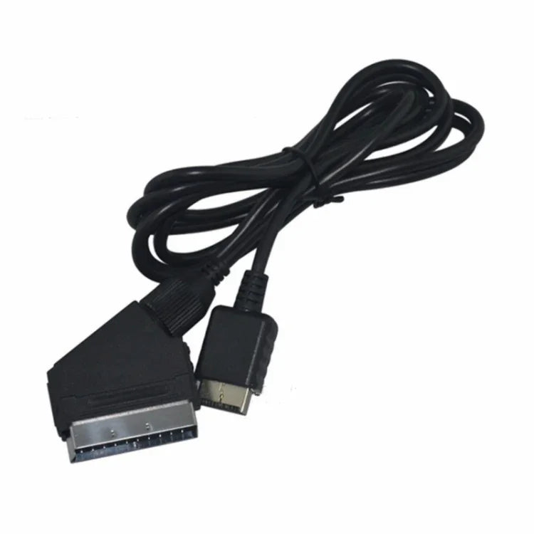 كابل توصيل بديل 1.8 متر لـ Sony PS2/PS3 RGB SCART لتلفاز AV لأجهزة PAL/NTSC، لـ PS2 / PS3