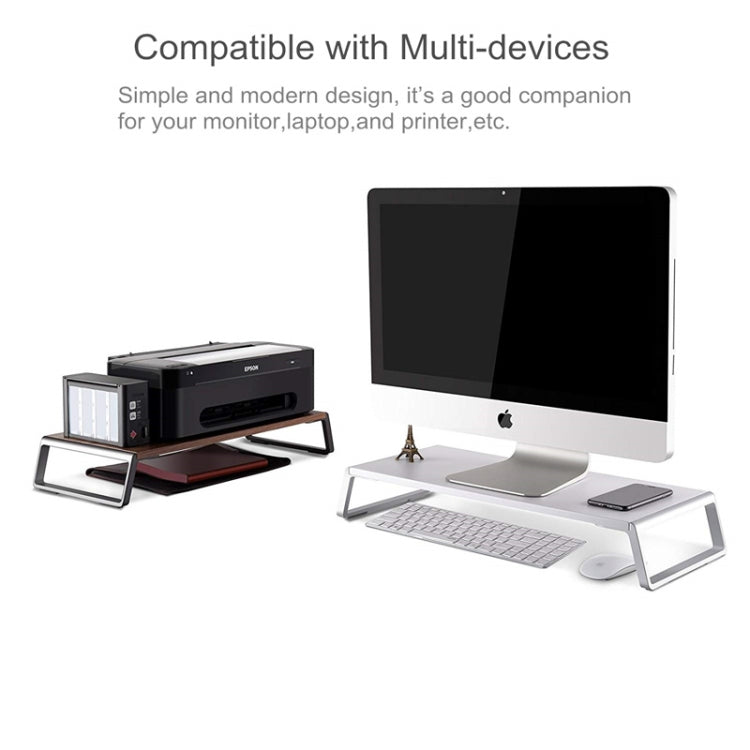 حامل شاشة مع أرجل معدنية لشاشات iMac وMacBook وطابعات LCD، منظم مكتب متين لتوفير المساحة