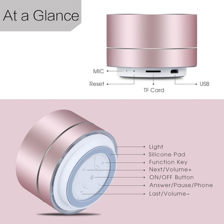 مكبر صوت بلوتوث لاسلكي محمول LENRUE ستيريو مع مكبرات LED وميكروفون مدمج ومضخم صوت MP3 صغير، TBD049445801A، TBD049445801B، TBD049445801C، TBD049445801D
