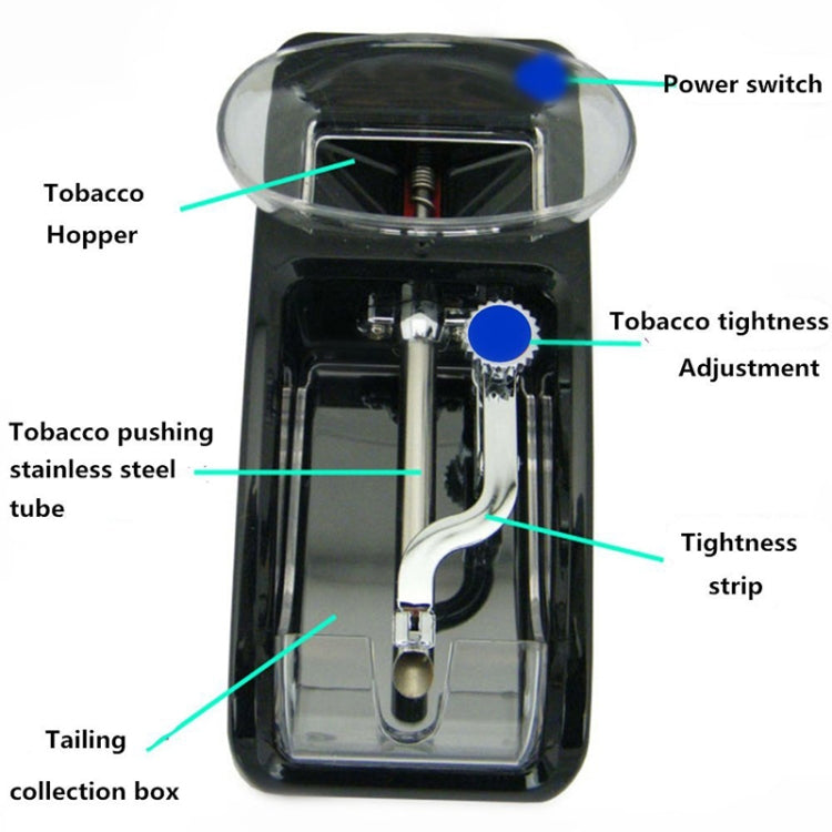 Electric Easy Automatic Cigarette Rolling Machine Tobacco Injector Maker Roller, US Plug, EU Plug