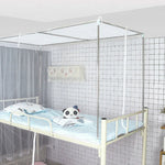 شبكة ناموسية للسرير العلوي في سكن الطلاب، تركيب مجاني، باب واحد جانبي مضاد للغبار، 90×190×150 سم (بدون حامل)، 90×190×150 سم (مع حامل)