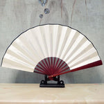 Pure Color Blank Silk Cloth Folding Fan Chinese Style Calligraphy Painting Fan, 8 inch, 10 inch