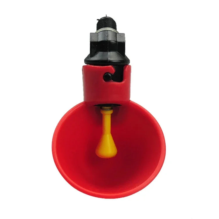 Automatic Quail Drinker Chicken Waterer Bowl With Yellow Nipple Farm poultry drinking water system