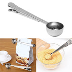 مغرفة قهوة متعددة الوظائف مع مشبك من الفولاذ المقاوم للصدأ كوب قياس شاي وقهوة، مغرفة قهوة (فضي)، مغرفة قهوة (ذهبي)، مغرفة قهوة (أسود)، مغرفة قهوة (ذهبي وردي)