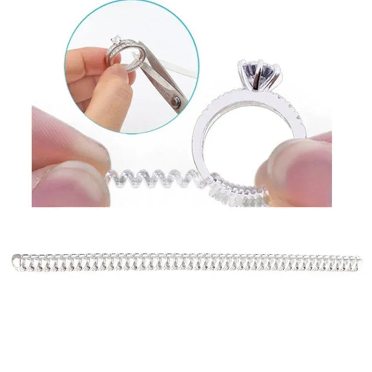 Vintage Spiral Based Ring Size Adjuster, Guard Tightener Reducer Resizing Tools Jewelry Parts, 3mm