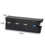2 قطع محول USB ممتد PS4 Slim ملحقات لجهاز Play Station 4 Slim USB HUB 3.0 عالي السرعة، لـ PS4 Slim