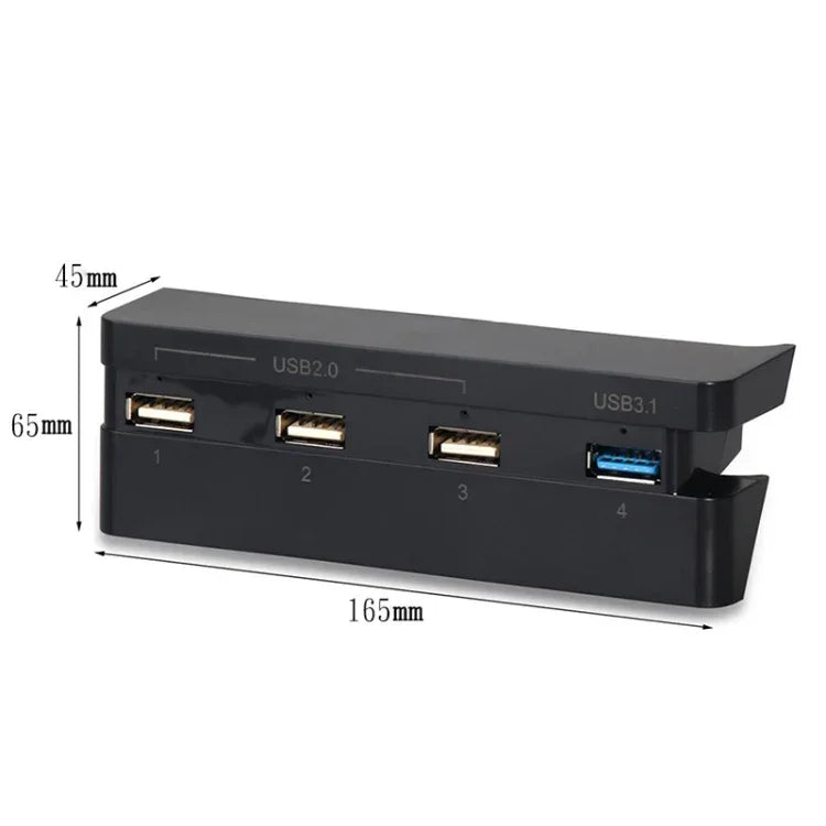 2 قطع محول USB ممتد PS4 Slim ملحقات لجهاز Play Station 4 Slim USB HUB 3.0 عالي السرعة، لـ PS4 Slim