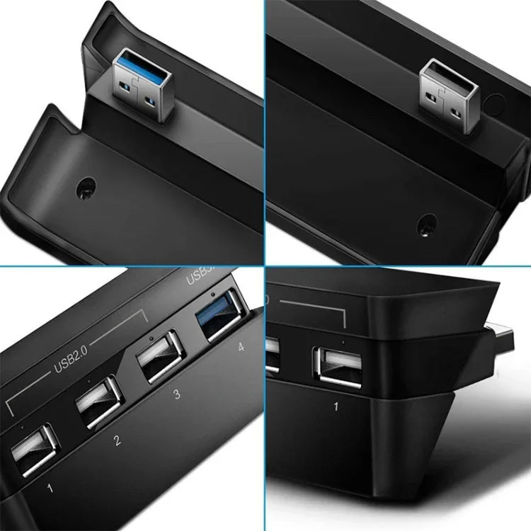 2 قطع محول USB ممتد PS4 Slim ملحقات لجهاز Play Station 4 Slim USB HUB 3.0 عالي السرعة، لـ PS4 Slim