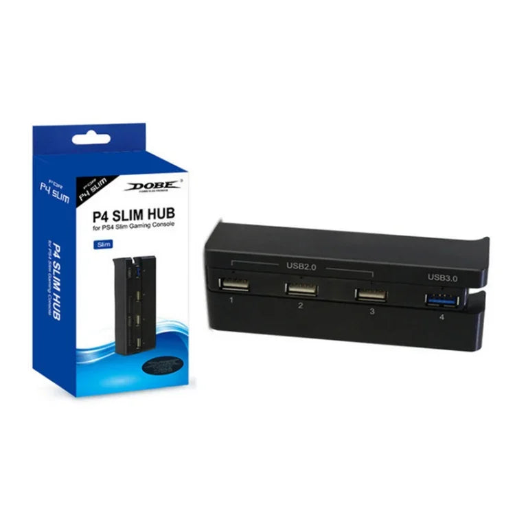 2 قطع محول USB ممتد PS4 Slim ملحقات لجهاز Play Station 4 Slim USB HUB 3.0 عالي السرعة، لـ PS4 Slim