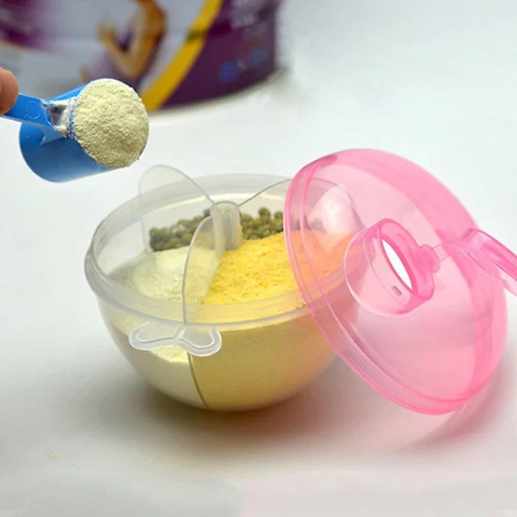 موزع حليب أطفال بودرة حاوية طعام تخزين صندوق تغذية 3 طبقات مانع للتسرب صندوق تخزين للسفر للأطفال الرضع، أخضر، وردي، أصفر، أزرق