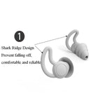 زوج من سدادات أذن Shark Fin مضادة للسقوط وتقليل الضوضاء للنوم وتقليل الضوضاء في السكن، ألوان رمادي (طبقتان)، أسود (طبقتان)، رمادي (ثلاث طبقات)، أسود (ثلاث طبقات)