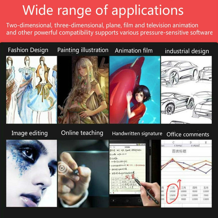 لوحة رقمية Tianmin G50 Magic Circle للكتابة والرسم باليد، لوحة دروس عبر الإنترنت