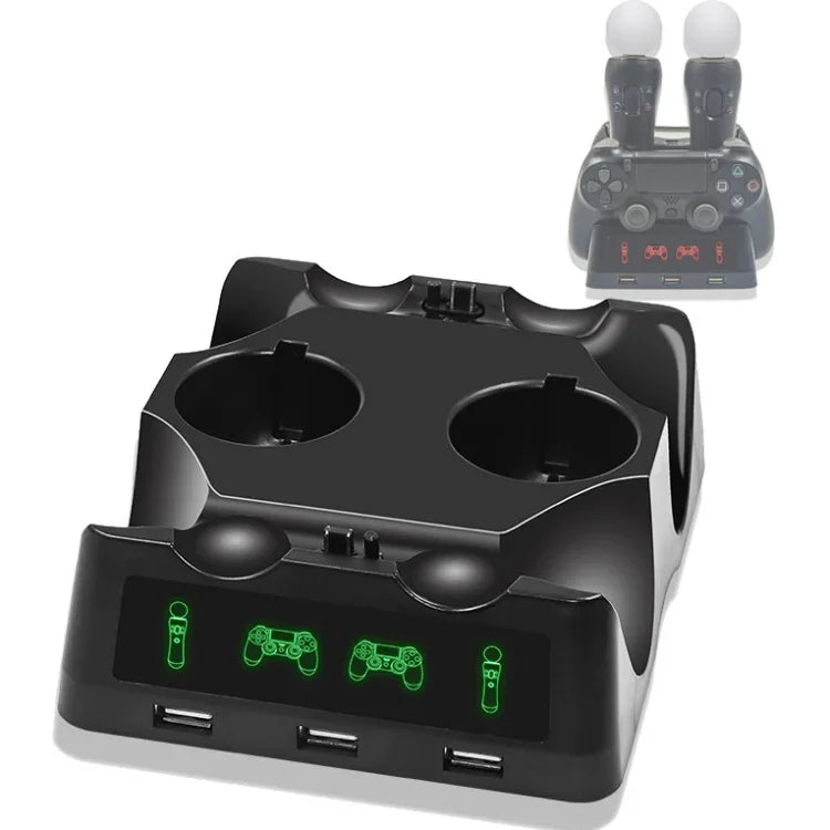 قاعدة شحن متعددة الوظائف لجهاز iPlay Gamepad لـ PS4 / PS4 Move / PS VR، لـ PS4 VR/PS VR/PS Move
