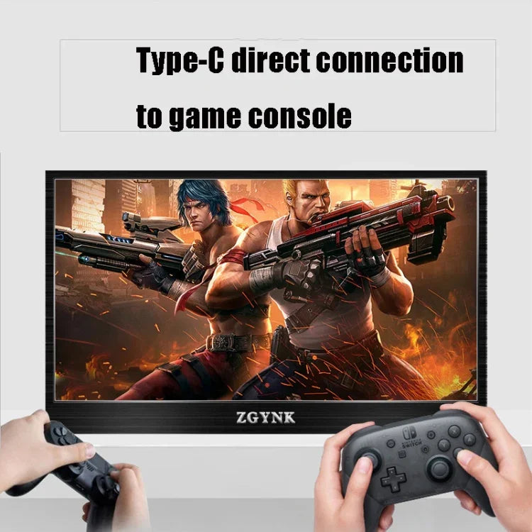 موسع شاشة كمبيوتر محمول ZGYNK TPZ1303 Type-c، قابس أمريكي، مقاسات ودقة مختلفة: 11.6 بوصة 1920x1080، 13.3 بوصة 1920x1080، 13.3 بوصة 2560x1400، 14.1 بوصة 2560x1400، 15.6 بوصة 1920x1080، 15.6 بوصة 3840x2160