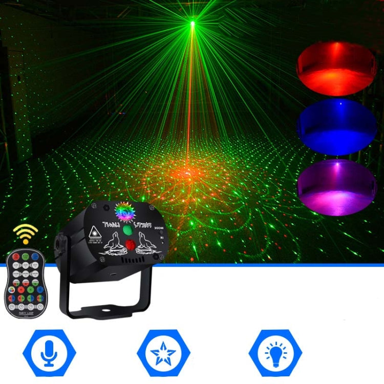 MN-R60 ضوء ليزر صغير قابل لإعادة الشحن عبر USB مفعّل بالصوت، ضوء أجواء لعيد الميلاد والترفيه المنزلي، ضوء ليزر LED مسرحي