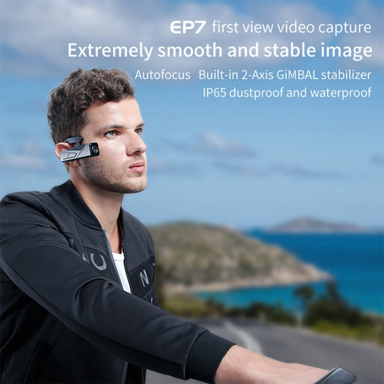 كاميرا رياضية ذكية ORDRO EP7 بدقة 4K مع تركيز تلقائي مثبتة على الرأس، بدون جهاز تحكم عن بعد، مع جهاز تحكم عن بعد