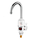 Kitchen Instant Electric Hot Water Faucet EU Plug, Digital Display Big Elbow