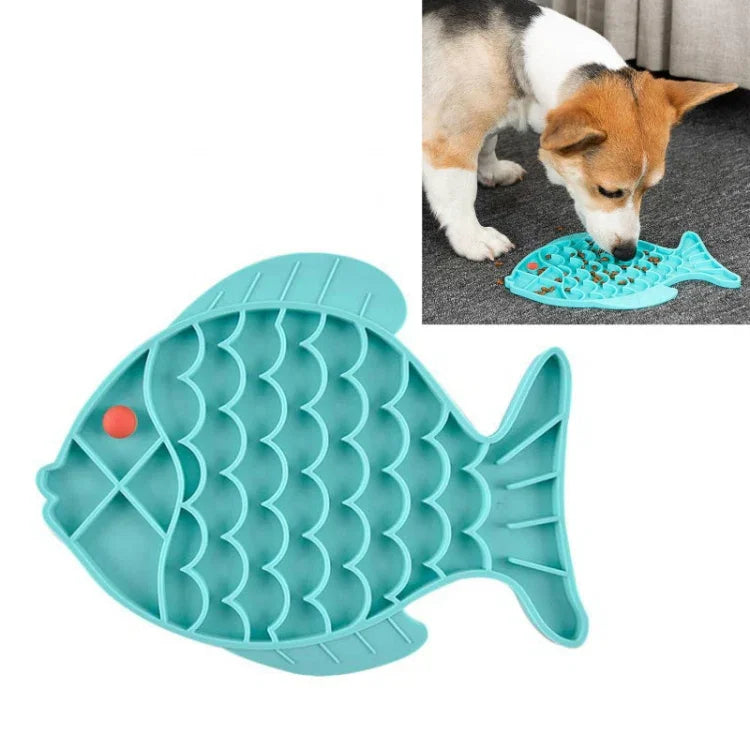 Pet Cats and Dogs Silicone Slow Food Mat Anti-choke Bowl, Fish Type, Claw Type, Flower Type