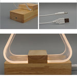 مصباح مكتب بسيط LED مع ضوء ليلي أكريليك يعمل عبر USB