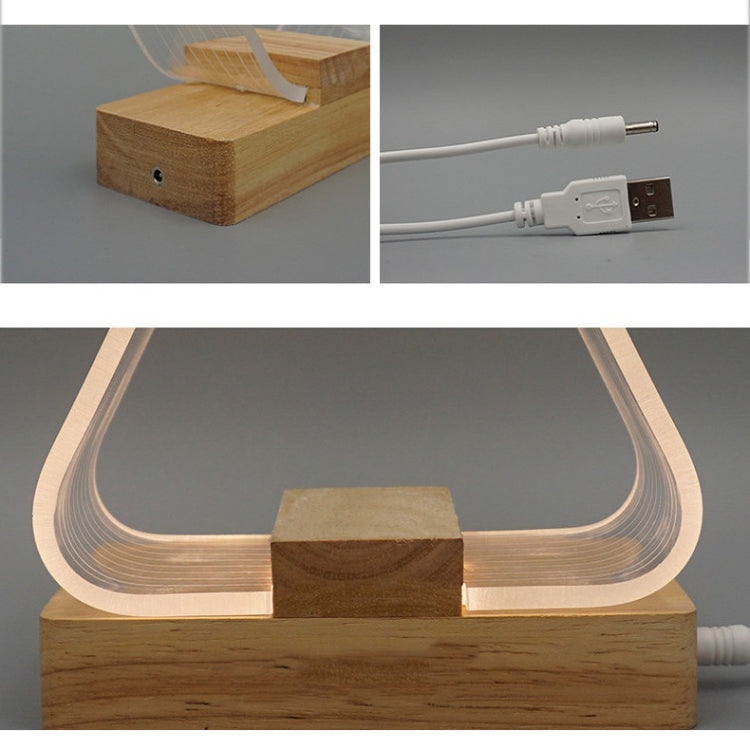 مصباح مكتب بسيط LED مع ضوء ليلي أكريليك يعمل عبر USB