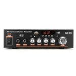 G919 Smart Digital Power Amplifier Built-in Bluetooth / USB/ SD/ FM Mini Power Amplifier, EU Plug