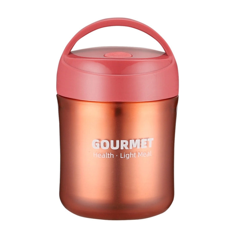 كوب عزل من الفولاذ المقاوم للصدأ GOURMET، كوب شوربة معزول مزدوج الإغلاق، أحمر، أصفر، أزرق