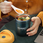 GOURMET Stainless Steel Insulation Cup Double-Sealed Insulation Soup Cup, Red, Yellow, Blue