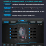فأرة ألعاب USB سلكية مضيئة iMICE T91 بعدد 8 مفاتيح ودقة 7200 DPI، طول الكابل: 1.8 متر