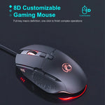 فأرة ألعاب USB سلكية مضيئة iMICE T91 بعدد 8 مفاتيح ودقة 7200 DPI، طول الكابل: 1.8 متر