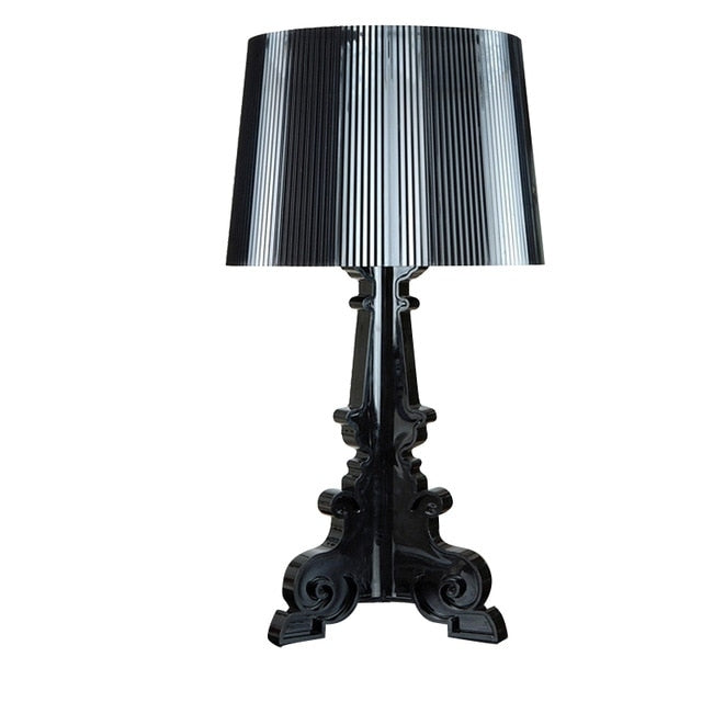 مصباح سرير LED لغرفة النوم وغرفة المعيشة مصباح مكتب أكريليك مصباح بجانب السرير غطاء مصباح طاولة ضوء ليلي، أسود، شفاف