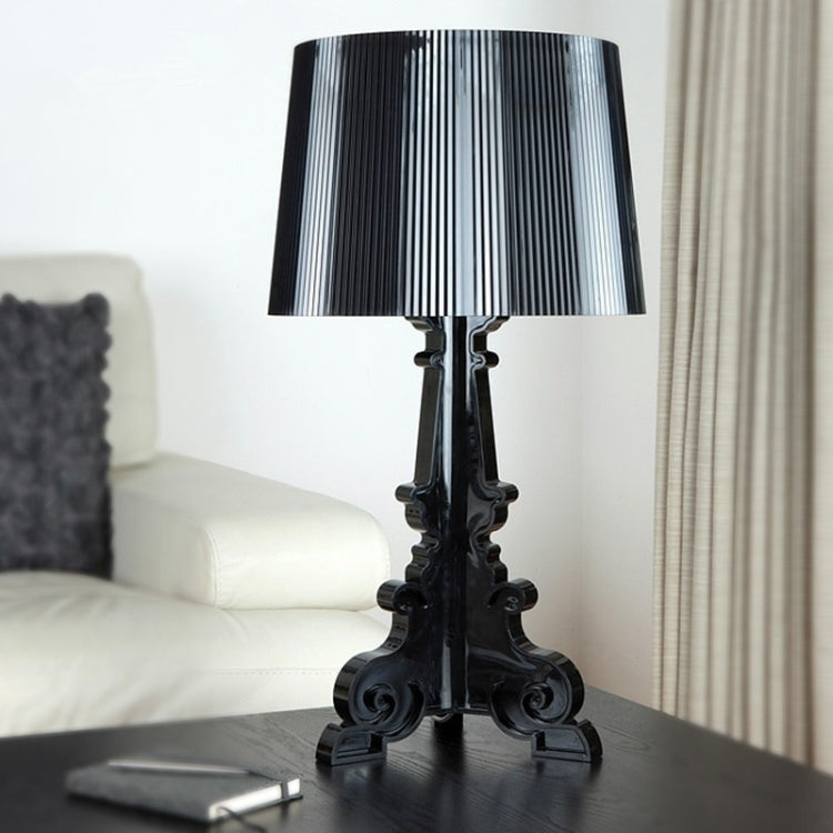 مصباح سرير LED لغرفة النوم وغرفة المعيشة مصباح مكتب أكريليك مصباح بجانب السرير غطاء مصباح طاولة ضوء ليلي، أسود، شفاف
