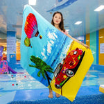 Extra Long Bath Towel Hawaiian Island Style Cotton Beach Cushion Towel 180x105 Cm, Sunset Coconut BT19-2, Beach Sports Car BT19-3, Ocean Carnival BT19-1