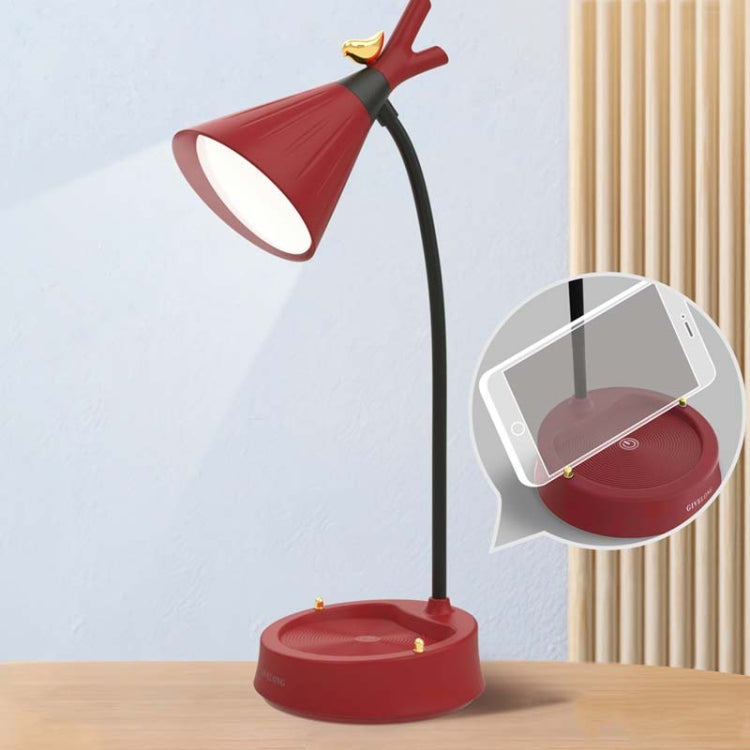 مصباح طاولة LED لمسة USB مع حامل هاتف محمول من GIVELONG طائر الغابة لغرفة النوم ضوء ليلي بجانب السرير، GL361-1 أحمر، GL361-2 أصفر، GL361-3 أزرق، GL361-4 أخضر، GL362-1 وردي، GL362-2 أصفر، GL362-3 أزرق، GL362-4 أخضر، GL363-1 أحمر، GL363-2 أصفر