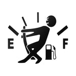 10 Pcs Funny Car Sticker Pull Fuel Tank Pointer To Full Hellaflush Reflective Vinyl Car Sticker Decal, Male Black
