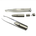 3 قطع ملقط حواجب مع ضوء LED أداة مكياج إزالة شعر العيون والرموش إكسسوارات تجميل