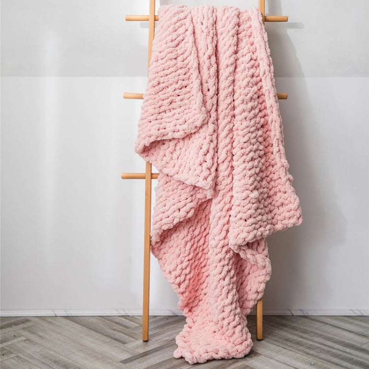 بطانية محبوكة يدوية سميكة من الصوف، بطانية أريكة شنيلي محبوكة، 80x100 سم، 130x160 سم