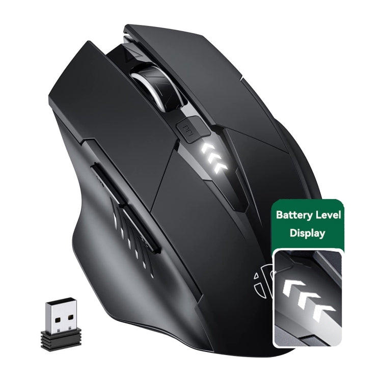 فأرة ميكانيكية لاسلكية للألعاب مع 6 أزرار ودقة 1000/1200/1600 DPI Inphic A1، اللون: رمادي لاسلكي + بلوتوث 4.0 + بلوتوث 5.0، أسود لاسلكي + بلوتوث 4.0 + بلوتوث 5.0، نسخة صامتة بشحن لاسلكي، رمادي نسخة صامتة بشحن لاسلكي