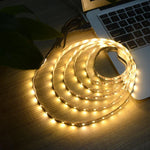 شريط إضاءة LED SMD 2835 إيبوكسي يعمل عبر USB، مصباح ديكور مكتبي لعيد الميلاد لإضاءة خلفية التلفاز، 1 متر، 5 أمتار