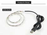 شريط إضاءة LED SMD 2835 إيبوكسي يعمل عبر USB، مصباح ديكور مكتبي لعيد الميلاد لإضاءة خلفية التلفاز، 1 متر، 5 أمتار