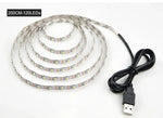 شريط إضاءة LED SMD 2835 إيبوكسي يعمل عبر USB، مصباح ديكور مكتبي لعيد الميلاد لإضاءة خلفية التلفاز، 1 متر، 5 أمتار