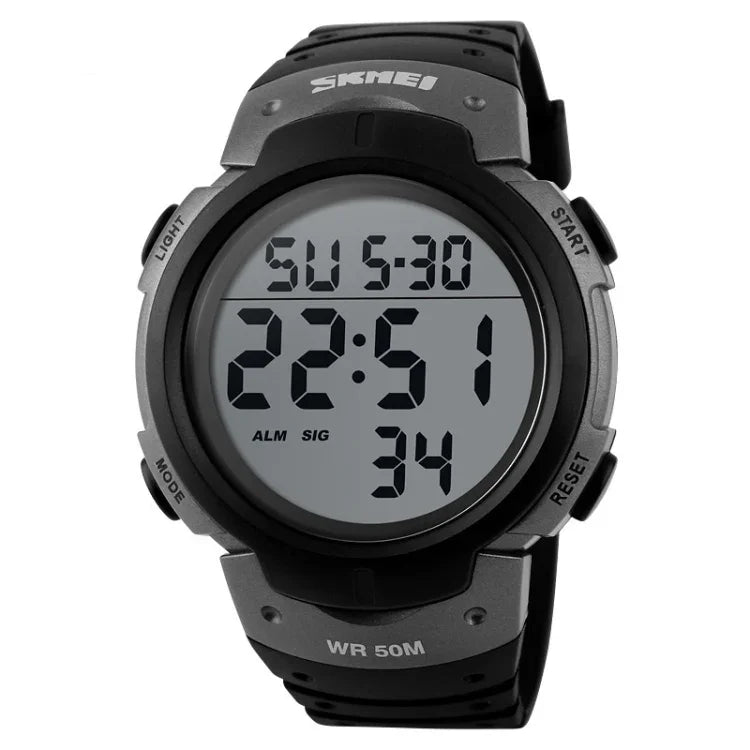 SKMEI 1068 Men Waterproof Outdoor Sports Digital Watch Student Fashion Watch, Red, Green, Blue, Black, Titanium, Golden, ArmyGreen