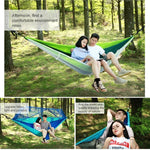 1-2 Person Outdoor Mosquito Net Parachute Hammock Camping Hanging Sleeping Bed Swing Portable  Double  Chair, 260 x 140cm, 260x140cm Blue Grey, 260x140cm Pink, 260x140cm Pink Blue, 260x140cm Green, 260x140cm Yelliw Green, 260x140cm Dark Blue