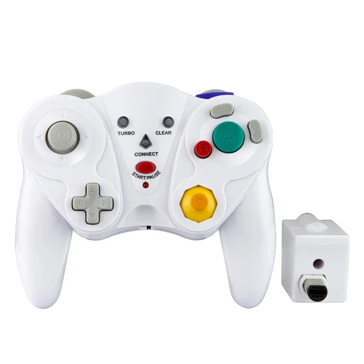 جهاز تحكم ألعاب لاسلكي 2.4 جيجاهرتز HY-5201 لجهاز Nintendo NGC، HY-5201 أبيض، HY-5201 بنفسجي، HY-5201 أسود، HY-5201 برتقالي، HY-5201 فضي