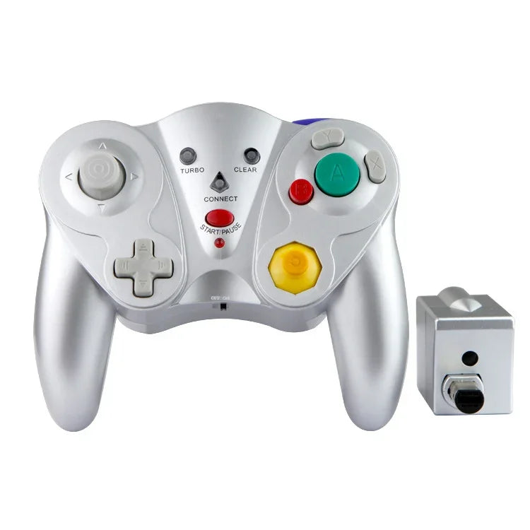 جهاز تحكم ألعاب لاسلكي 2.4 جيجاهرتز HY-5201 لجهاز Nintendo NGC، HY-5201 أبيض، HY-5201 بنفسجي، HY-5201 أسود، HY-5201 برتقالي، HY-5201 فضي