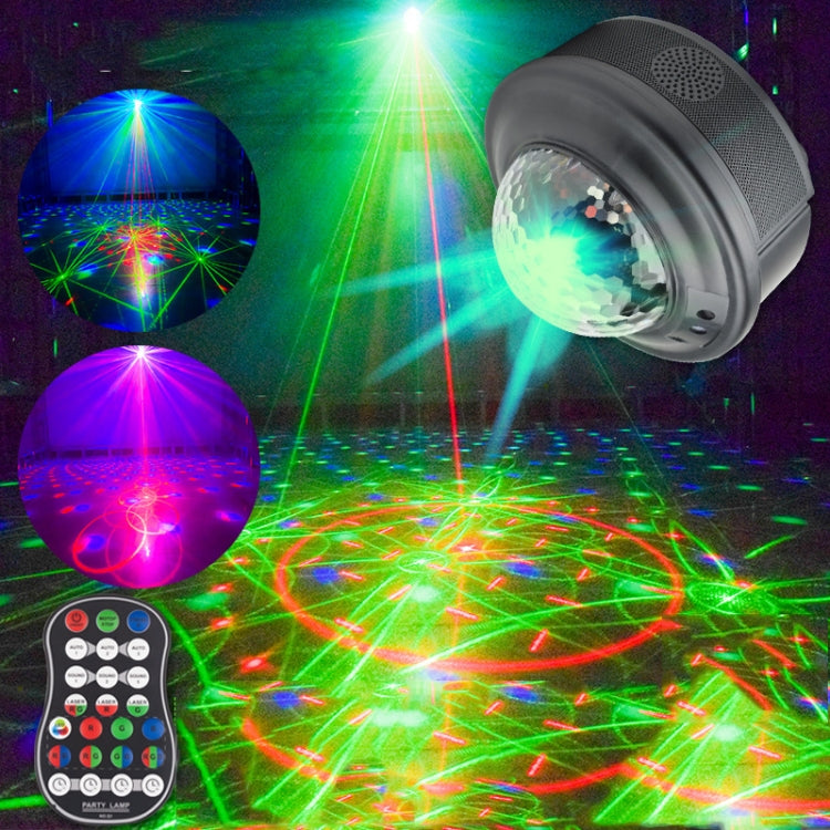 ضوء ليزر صغير 10W مع جهاز عرض كرة سحرية، تحكم صوتي، ضوء مسرح وامض، قابس أمريكي، أوروبي، بريطاني، أسترالي