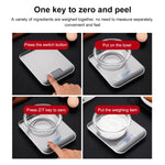 Stainless Steel Small Food Electronic Scale Kitchen Portable Baking Electronic Scale, 5kg/1g (Battery Model White), 5kg/1g (Battery Model Black), 10kg/1g (Battery Model White), 5kg/1g (Rechargeable White), 10kg/1g (Rechargeable White)