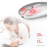 فأرة لاسلكية M103 1600 DPI بخمس أزرار 2.4G مع شحن، فأرة مكتبية ذكية بصوت Ai، تدعم 28 لغة، أبيض، أسود، فضي، ذهبي وردي، رمادي
