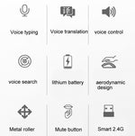 فأرة لاسلكية M103 1600 DPI بخمس أزرار 2.4G مع شحن، فأرة مكتبية ذكية بصوت Ai، تدعم 28 لغة، أبيض، أسود، فضي، ذهبي وردي، رمادي