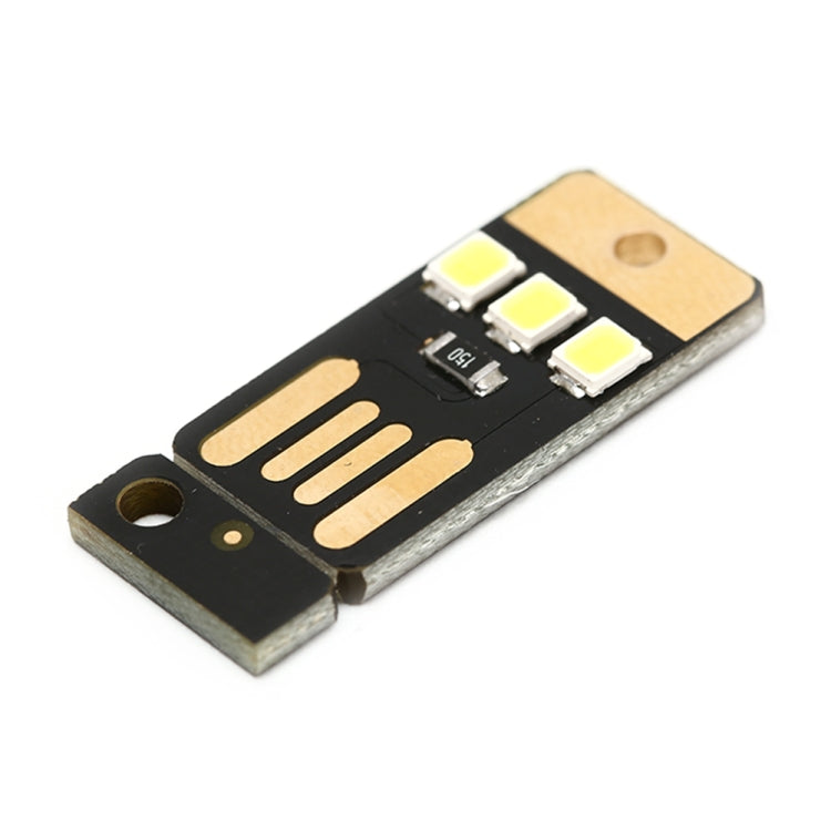 10 PCS Mini Pocket Card USB Power Keychain LED Night Light