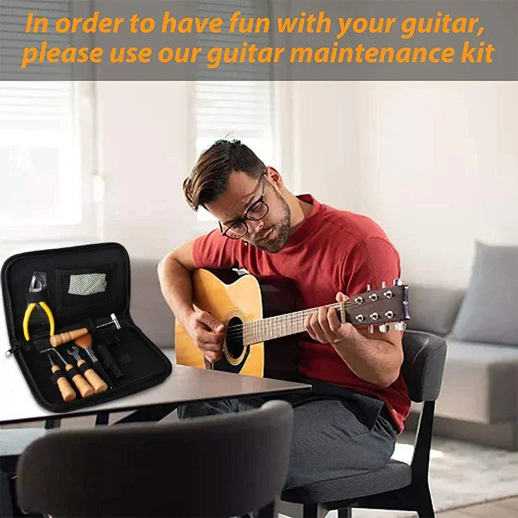 7 Piece Set Guitar String Changing Kit Guitar Repair & Care Tool, Guitar String Changing Kit